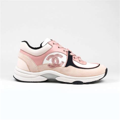 chanel trainers pink|chanel suede sneakers.